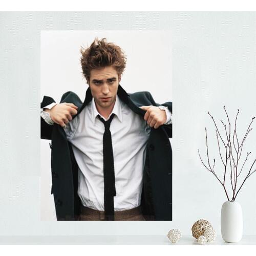 Custom Robert Pattison Poster Wall For Living Room Art Poster Decoration Silk Fabric Bright Smooth No Frame Morden Print Wall