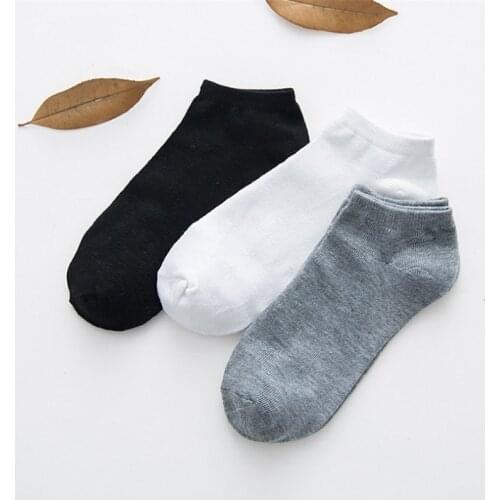 10 Pairs Women Socks Breathable Sports socks Solid Color Boat socks Comfortable Cotton Ankle Socks White Black