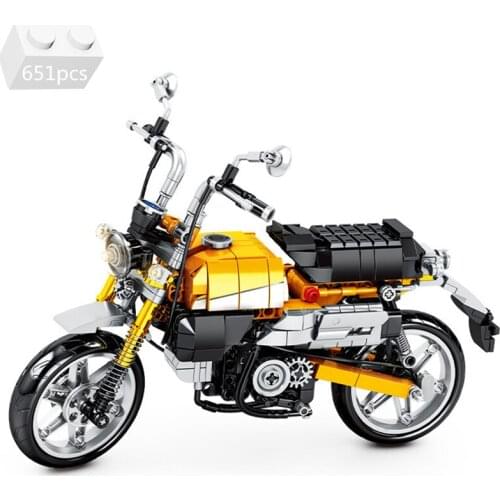 NEW High-tech City Race Monkey Motorcycle Model Building Blocks Creator Motorbike Vehicle Kit Bricks Kids Toys For Children Gift