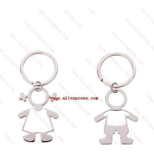 New sublimation metal keychains boy girl shape key ring hot transfer printing jewelry consumable supplies 30pieces/lot