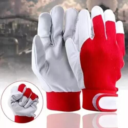 2Pcs Mechanical Work Welding Faux Leather Anti-static Non-slip Car Repair Gloves Mechanic Gloves Leather Work Gloves Mechanic