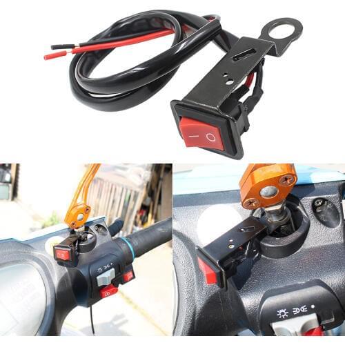 Motorcycle Flameout Headlight Headlamp Switch with Fixed Wiring Harness Electromobile Moto Refiting ON/OFF Button Accessories