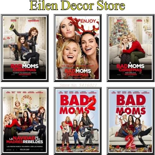 A Bad Moms Christmas Movie Poster Decal Bar Poster Retro Poster Art Print Home Decoration Classic Film Wallpaper