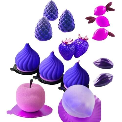 Meibum 28 Types Fruit Mousse Baking Mould Dessert Decorating Tool Non-Stick Silicone Cake Mold Party Pastry Kitchen Bakeware