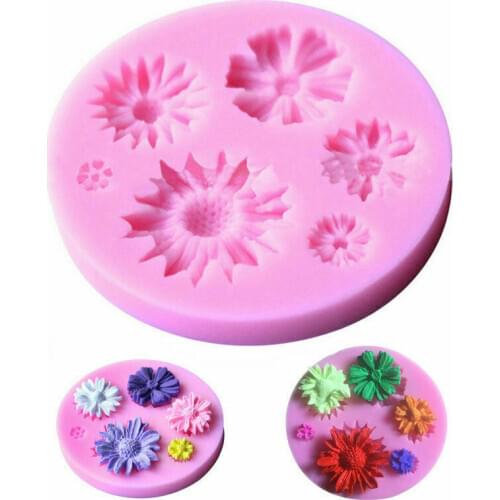Silicone Fondant Molds Designer DIY 3d Flower Silicone Mold Fondant Cake Decorating Chocolate Sugarcraft Mould clay mold