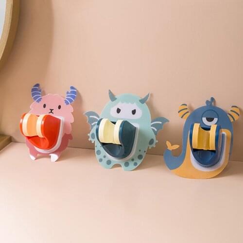 Cute Shower Head Holder Self Adhesive Adjustable Relocatable Cartoon Wall Mount Holder For Bathroom NW
