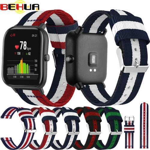 New Nylon Band For Amazfit Bip Lite Youth 20mm Watchband Replacement for Xiaomi Huami Amazfit GTS Bit Band Bracelet Wrist Strap