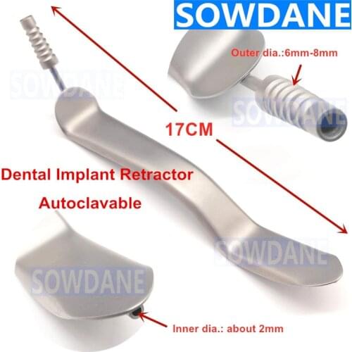 Dental Lip Tongue Depressor Implant Cheek & Lip Retractor Mouth Opener Gag with Suction Tube Dentist Surgical Tool Autoclavable