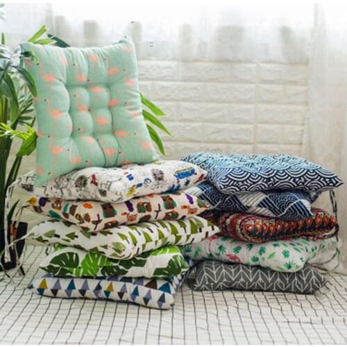Thickened Chair Cushion Printing 40x40cm Office Summer Student Classroom Stool Butt Fart Pad Four Seasons Air Permeability Soft