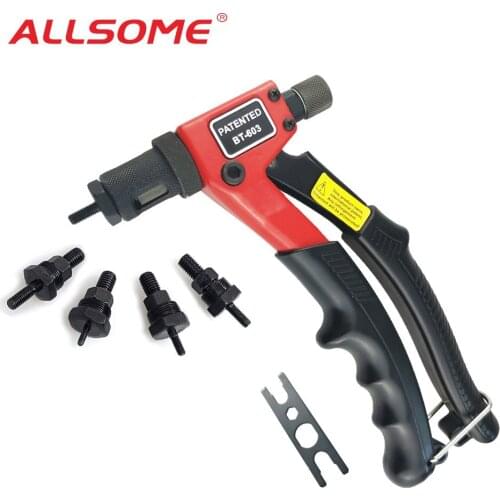 ALLSOME BT-603 Manual Riveter Gun Hand Rivet Tool Kit Rivet Nut Setting Tool Nut Setter M3/M4/M5/M6