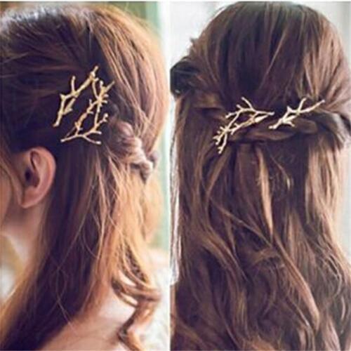 Vintage Gold Silver Tree Hair Clips Girls Alloy Branch Hairpins Fashion Hairgrips Lady Elegance Metal Hair Accessories For Women