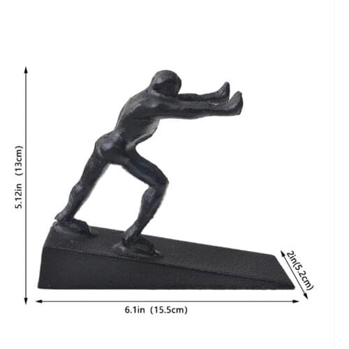 LCH Vintage Style Iron Art Door Stopper Dog Human Status Rabbit Cat Cabinet Knob Furntire Hardware