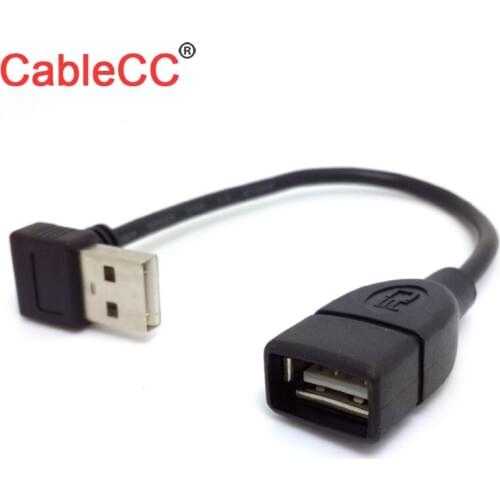 Zihan Down Angled 90 degree USB 2.0 male to Female Extension Cable 20cm