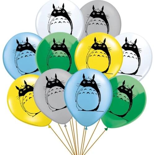 10pcs/lot TOTORO Latex Ballons Miyazaki Hayao Happy Birthday Party Decoration Balloon Kids Toy Balls Animals Cat Pet Globos