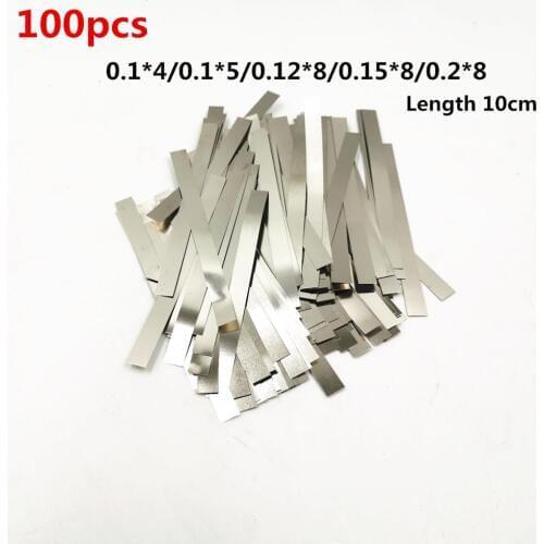 100pcs Nickel plated steel strip Nickel Plate Strap Strip Sheets for 18650 battery spot welding machine Welder /Spot welder