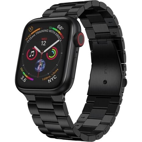 2PCS Stainless Steel Metal Watch Strap Replacement Watch Band + Watch Band Install Adjustment Tool For Apple Watch All Series