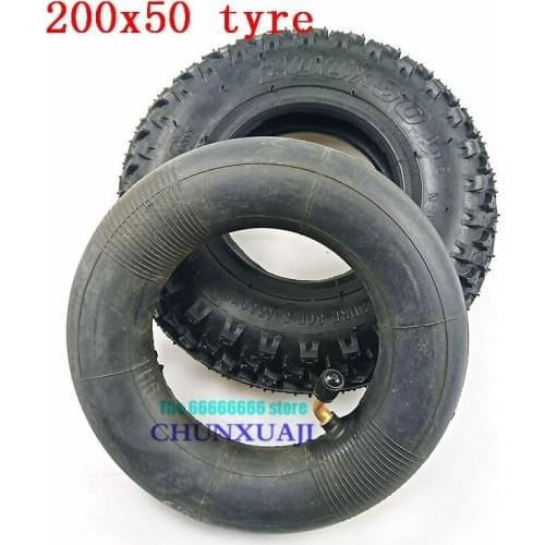 200x50 Off Road Tire for Razor, Dolphin Electric Scooter Refitting Accessories 8 Inch Antiskid Pneumatic Tyre