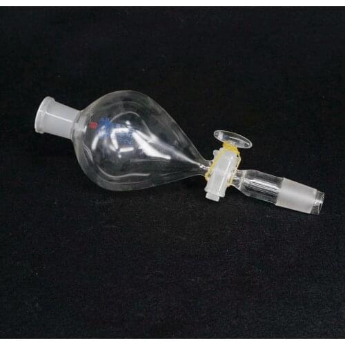 250ml 24/29 Ground Joint Ball Shaped Lab Separatory Funnel With Glass Stopcock