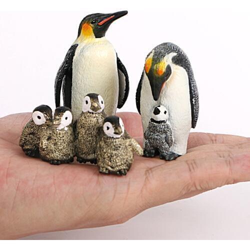 3pcs Simulated Farm Animal Penguin Family set Child Static Plastic Model Toys Decoration for home Little Penguin Action Doll Toy