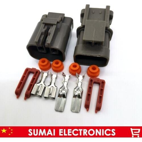 5 sets 2Pin 6.3mm cooling fan plug/Engine plug,Auto waterproof electrical connector for for Nissan H20 etc.Free Shipping