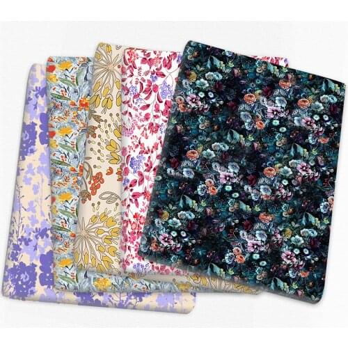 50*145cm Floral Fabric for Tissue Kids Home Textile Patchwork Cloth DIY Sewing Quilting Curtain Bedding,c15952