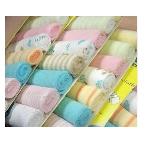 8 PCS/LOTS Baby Kids Newborn Velvet Infant Boy Girl Bath Towel Burp Cloth Washcloth Wipe Bath Shower Hot Products Baby Care