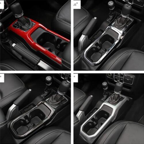 Lapetus Accessories Fit For Jeep Wrangler JL 2018 - 2020 Central Control Stalls Gear Shift Box Frame Molding Cover Kit Trim ABS