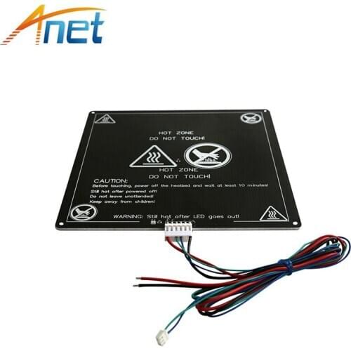 5pcs Anet Heatbed Aluminum Hotbed Heat Bed 220mm*220mm*3mm A6 A8 MK3 12V MK2B&MK2A for Mendel RepRap i3 3D Printer with Cable