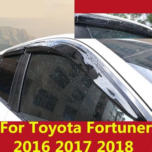 Car waterproof decorative strip sun visor special modified window rain eyebrow decoration For Toyota Fortuner 2016 2017 2018