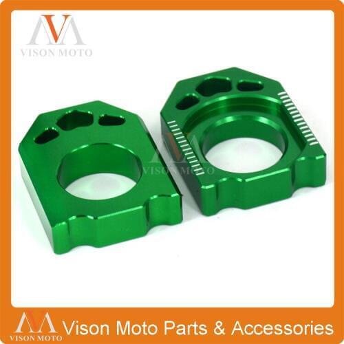 CNC Rear Chain Adjuster Axle Block For Kawasaki KX125 KX250 KX250F KXF250 KXF450 KX450F KLX450R Motorcross Dirt Bike Enduro