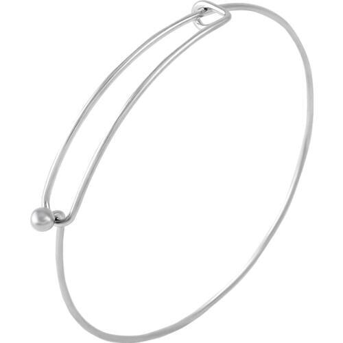 CJB0455 316L Stainless Steel Women Men Custom Size DIY Wire Wrapped Bangles Charm Expandable Bracelet Wholesale