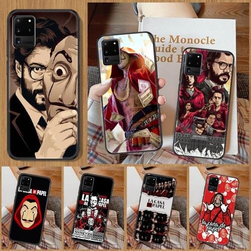 Money Heist House Paper TV Phone case For Samsung Galaxy Note 4 8 9 10 20 S8 S9 S10 S10E S20 Plus UITRA Ultra black 3D Etui tpu