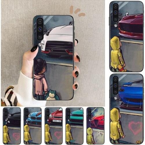 Boy see sports car Jdm drift Phone cover hull For SamSung Galaxy S8 S9 S10E S20 S21 S5 S30 Plus S20 fe 5G Lite Ultra black soft
