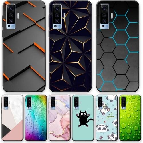 For Vivo X50 Case Cover Silicone Soft Phone Cases for Vivo X50 Case Ceometric TPU Bumper for VivoX50 X 50 X50 Back Cover 6.56"
