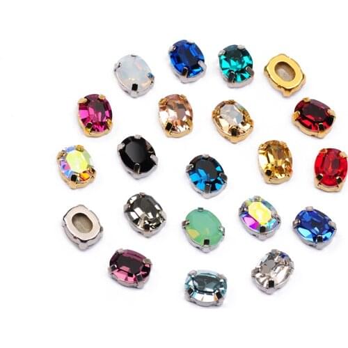 CTPA3bI 4128 Different Colors Oval Glitter Jewelry Making Stones Sewing Crystal Rhinestones Strass Gems For Dress Accessories