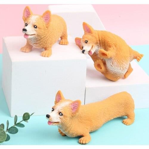 Kid’s Party Favor Sensory Fidget Toy Assortment for Adults Toddlers Pressure Release Squishy Ball Push Bubble Corgi Dog