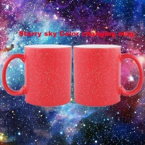 DIY photos Starry sky Color changing mug,Creative personality mug custom photo heating color cup Unique gift