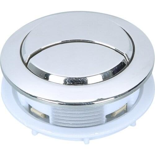 Dual Flush Toilet Tank Button Plastic Chrome Toilet Water Saving Valve Universal Toilet Button Cover Switch Bathroom Accessories