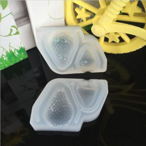 Strawberry Cookies Clay Resin Liquid silicone mold DIY resin jewelry pendant necklace pendant lanugo mold resin molds