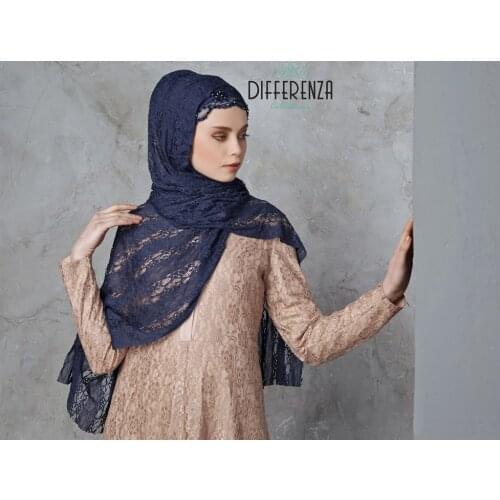 Hijab Turban Lace Haute Couture Hand Made Design Muslim Women Clothing Islamic Voile Foulard Pour Femme Turkey Wedding Scarf