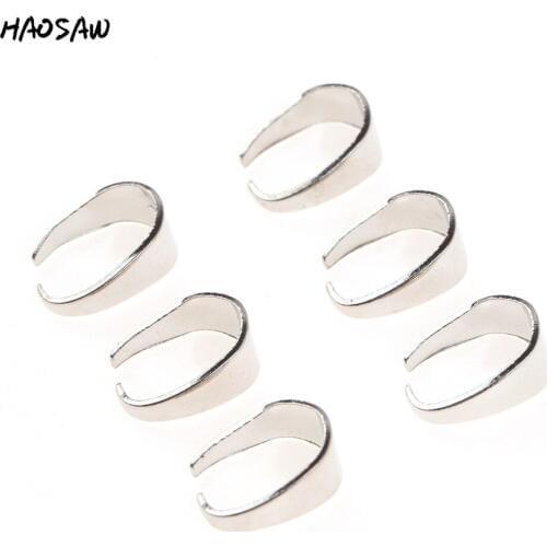 Ring Jewelry Tools & Equipment 100Pcs Pendant Holder To Hang Necklaces & Pendant For Charms Jewelry Making KQWB-668017