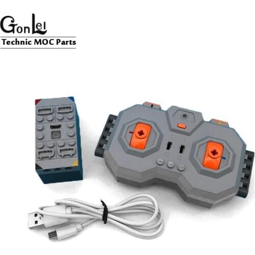 Multifunction Smart Lithium Battery + 4 Remote Control Lithium Battery Can Connect 4 PF 8878-1 54599 MOC Building Blocks