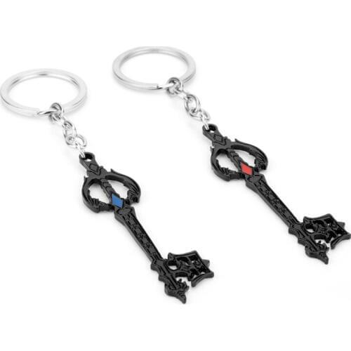 MQCHUN Kingdom Hearts Keychains Cosplay Accessories Metal Sora Black Keyblad Key Chain Keyrings for Women Men Jewelry Gifts-50