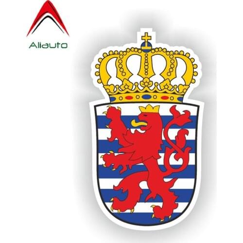 Aliauto Fashion Car Sticker Luxembourg Crest Coat of Arms Vinyl Decal Cover Scratches for Bmw X6 Audi A4 Smart Fortwo,15cm*8cm