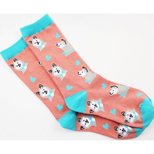 Siberian Husky socks for women novelty Huskie dog owner gift socks fun cartoon 50pair