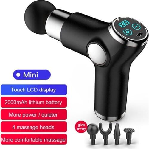 Mini Portable Massage Gun Muscle Meridian Relaxation Fascia Gun USB Charge Deep Vibration Whole Body Back Arm Massager Sports