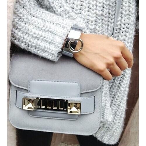 Silver Plated Open Cuff Bangles Jewelry Cool Geo Pendant Bangle Women Men Jewelry