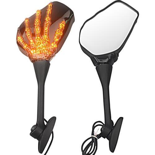 Skull Motorcycle Turn Signals Rear View Side Mirrors For Honda CBR 600 RR 2003-2014 CBR1000RR 2004 2005 2006 2007 CBR 250R 500R