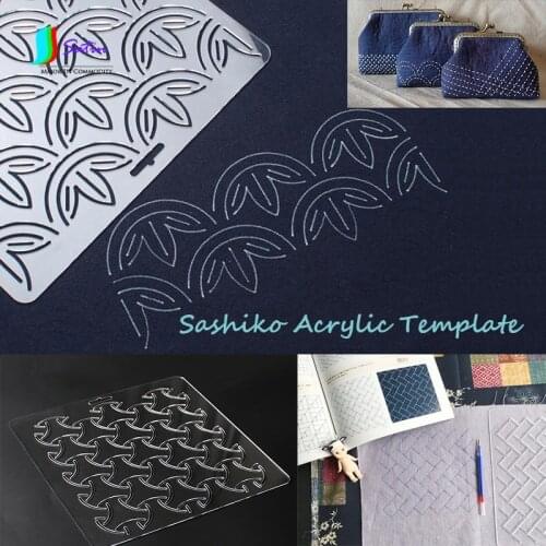 Transparent Big Size Acrylic Template for Cushion Pattern DIY Sewing Sashiko Embroidery Patchwork Pressure Line Template S0007H