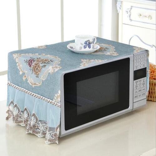 Luxury Dust Cover Microwave Oven Covers Lace Dust Cover Wear Resistant Cloth Dustproof Cloth Durable Kitchen Decoration